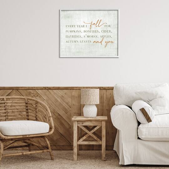 Stupell Industries Every Year Fall Phrase Framed Giclee Art